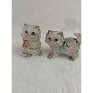 Homco set of two kitten figurines